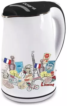 Чайник Polaris PWK 1742CWR Paris, 2200Вт, 1.7л, сталь, белый