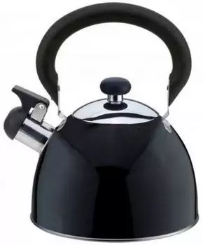 Чайник со свистком Катунь KT 106 D черный 2.5 л, нержавеющая сталь
