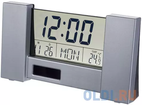 Часы-будильник Perfeo "Сity" серебряный PF-S2056