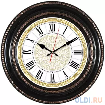 Часы настенные аналоговые Бюрократ WallC-R68P коричневый