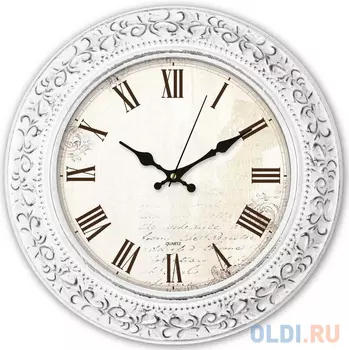 Часы настенные аналоговые Бюрократ WallC-R73P белый