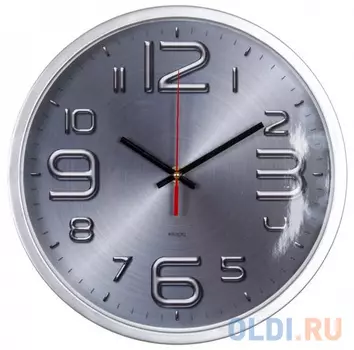 Часы настенные аналоговые Бюрократ WALLC-R82P D30см серебристый