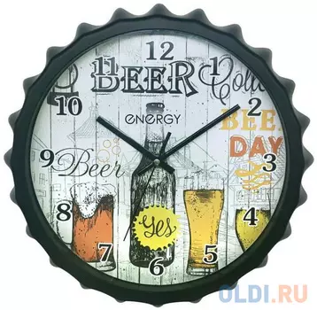 ЧАСЫ НАСТЕННЫЕ "ENERGY" ЕС-136 КВАРЦЕВЫЕ, КРУГЛЫЕ (1/10)