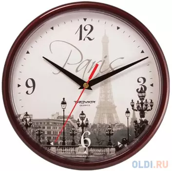 Часы настенные Troyka 91931927 рисунок коричневый