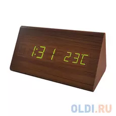 Часы настольные Perfeo PF-S710T коричневый