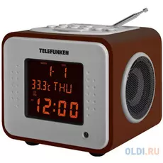 Часы с радиоприёмником Telefunken TF-1575U темное дерево