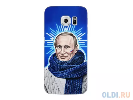 Чехол Deppa Art Case и защитная пленка для Samsung Galaxy S6 edge, Person_Путин звезда,