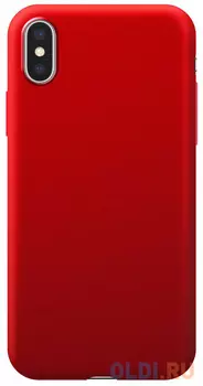 Чехол Deppa Case Silk для Apple iPhone X/XS, красный металлик