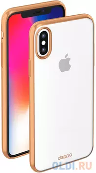 Чехол Deppa Gel Plus Case матовый для Apple iPhone X, золотой