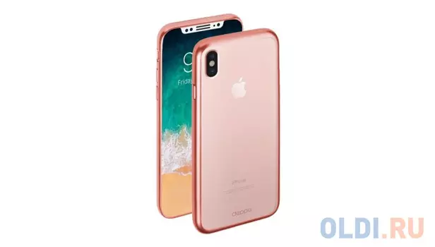 Чехол Deppa Gel Plus Case матовый для Apple iPhone X, розовое золото