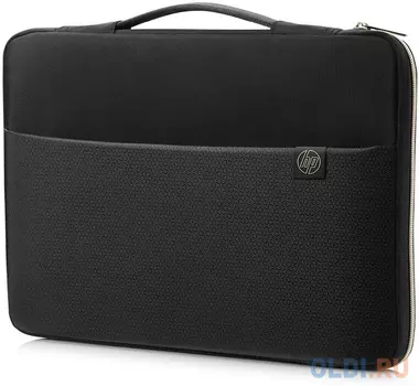 Чехол для ноутбука 15" HP Carry Sleeve синтетика черный золотистый 3XD35AA