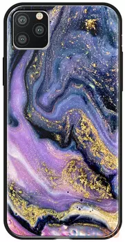 Чехол Deppa Glass Case для Apple iPhone 11 Pro Max, фиолетовый агат