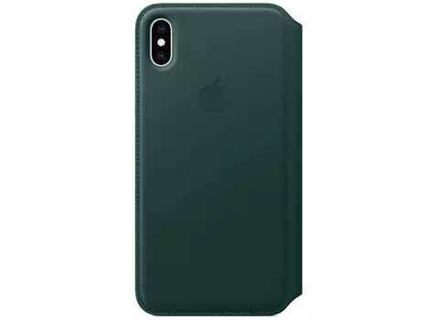 Чехол-книжка для iPhone XS Max Apple Leather Folio Forest Green флип, кожа