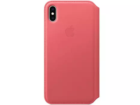 Чехол-книжка для iPhone XS Max Apple Leather Folio Peony Pink флип, кожа