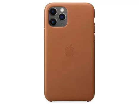Чехол-накладка для iPhone 11 Pro Apple Leather Case Saddle Black клип-кейс, кожа