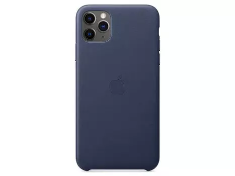 Чехол-накладка для iPhone 11 Pro Max Apple Leather Case Midnight Blue клип-кейс, кожа