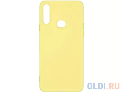 Силиконовый чехол с микрофиброй для Samsung Galaxy A10s DF sOriginal-04 (yellow)