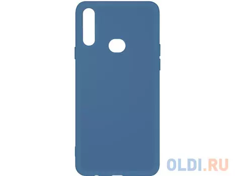 Силиконовый чехол с микрофиброй для Samsung Galaxy A10s DF sOriginal-04 (blue)