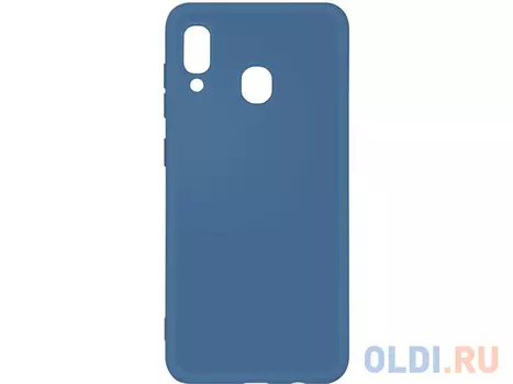 Силиконовый чехол с микрофиброй для Samsung Galaxy A20/A30 DF sOriginal-02 (blue)