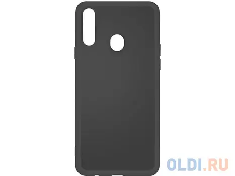 Силиконовый чехол с микрофиброй для Samsung Galaxy A20s DF sOriginal-05 (black)