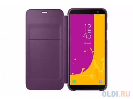 Чехол (флип-кейс) Samsung для Samsung Galaxy J6 (2018) Wallet Cover пурпурный (EF-WJ600CEEGRU)
