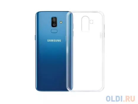 Чехол силиконовый BoraSCO для Samsung Galaxy J8 (прозрачный)
