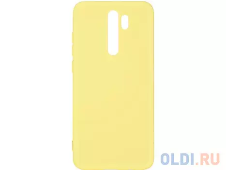 Силиконовый чехол с микрофиброй для Xiaomi Redmi Note 8 Pro DF xiOriginal-03 (yellow)