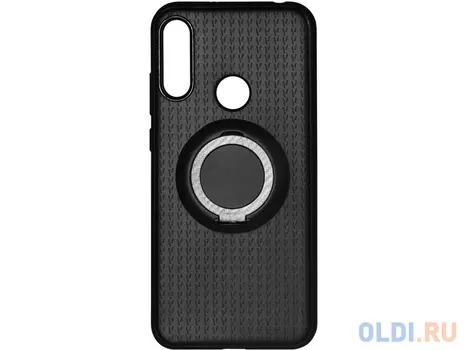 Чехол с кольцом-держателем для Huawei Y6 (2019) DF hwBlackRing-02 (black)