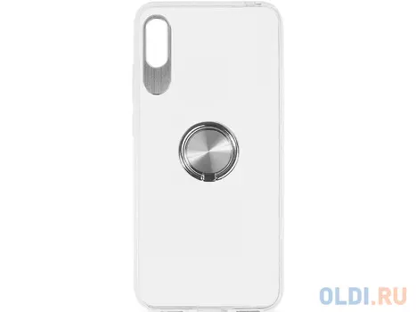 Чехол с кольцом-держателем для Huawei Honor 8S/Y5 (2019) DF hwTRing-03 (silver)