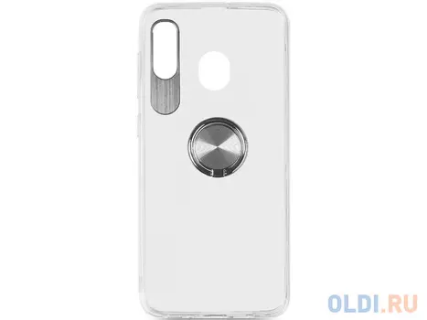 Чехол с кольцом-держателем для Samsung Galaxy A20/A30 DF sTRing-02 (silver)