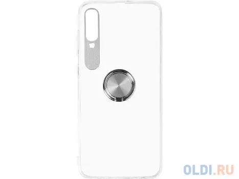 Чехол с кольцом-держателем для Samsung Galaxy A70 DF sTRing-05 (silver)