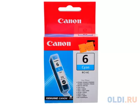 Картридж Canon BCI-6C BCI-6C BCI-6C 270стр Голубой