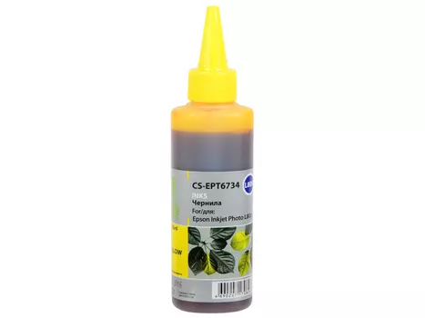 Чернила Cactus CS-EPT6734 желтый (yellow) 100 мл для Epson INKjet Photo L800