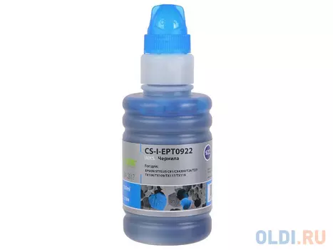 Чернила Cactus CS-I-EPT0922 для Epson Stylus C91/ CX4300/ T26/ T27/ TX106/ TX109 100мл голубой