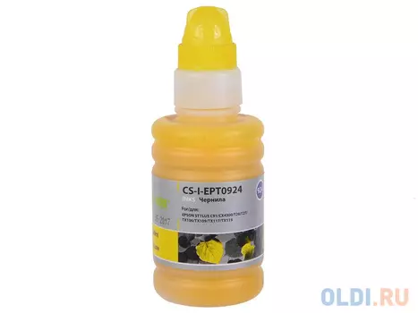 Чернила Cactus CS-I-EPT0924 для Epson Stylus C91/ CX4300/ T26/ T27/ TX106/ TX109 100мл желтый