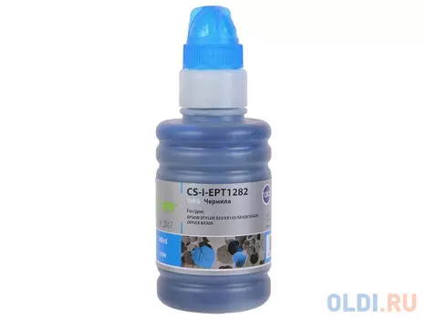Чернила Cactus CS-I-EPT1282 для Epson Stylus S22/SX125/SX420/SX425 Office BX305 100мл голубой