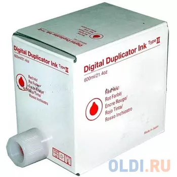 Чернила Ricoh 893174 для дупликатора тип II красный