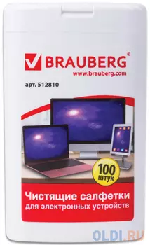 Чистящие салфетки BRAUBERG 512810 100 шт