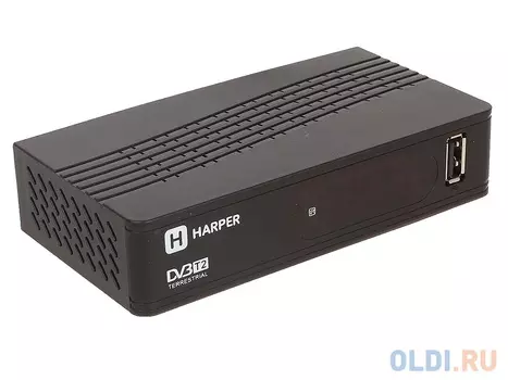 Цифровой телевизионный DVB-T2 ресивер HARPER HDT2-1514 экран, черный,Full HD, DVB-T, DVB-T2, поддержка внешних жестких дисков