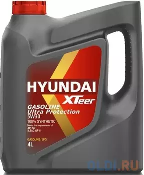 Cинтетическое моторное масло Hyundai XTeer Gasoline Ultra Protection 5W30 4 л