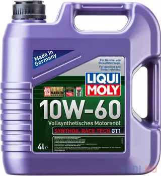 Cинтетическое моторное масло LiquiMoly Synthoil Race Tech GT1 10W60 4 л 7535