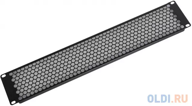 ЦМО Фальшпанель в шкаф 19" 2U перфорированная, цвет черный ФП-2.4-9005