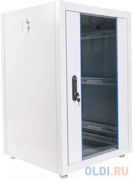 ЦМО Шкаф телекоммуникационный напольный ЭКОНОМ 18U (600 х 800) дверь стекло, дверь металл ШТК-Э-18.6.8-13АА