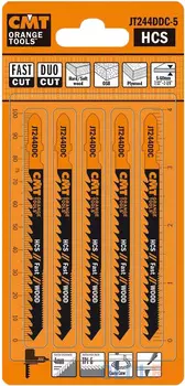 CMTПилки лобзиковые (HCS) 5 штук для древесины (2-х сторонний рез) 100x4-5.2x6TPIJT244DDC-5