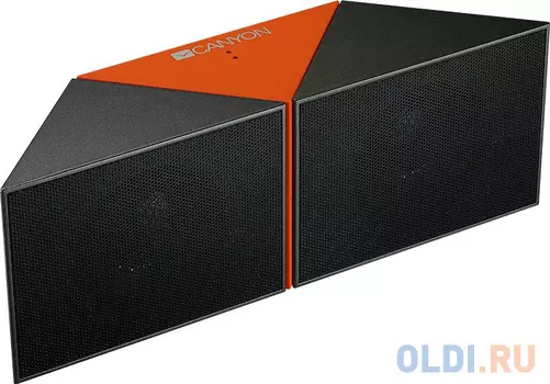 Колонки CANYON CNS-CBTSP4BO Black/Orange (Bluetooth 5.0,5ч,Micro-SD,Секции оборачиваются на 360°)