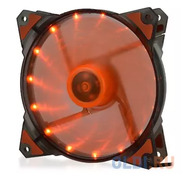 CROWN Вентилятор для компьютерного корпуса CMCF-12025S-1223 CMCF-12025S-1223 (120*120*25мм;Оранжевый 16LED;1500 об/мин;35CFM;20Дб;Подшипник скольжения;3pin+MOLEX(папа-мама) 40+10см)