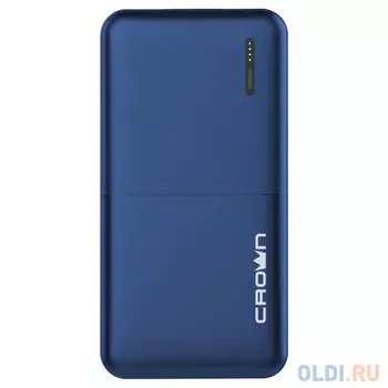 Crown Зарядное устройство CMPB-604 blue (power bank, 10000 mAh, Li-Pol, вход: micro-USB-5В/2А; выход: USB-5В/2А)