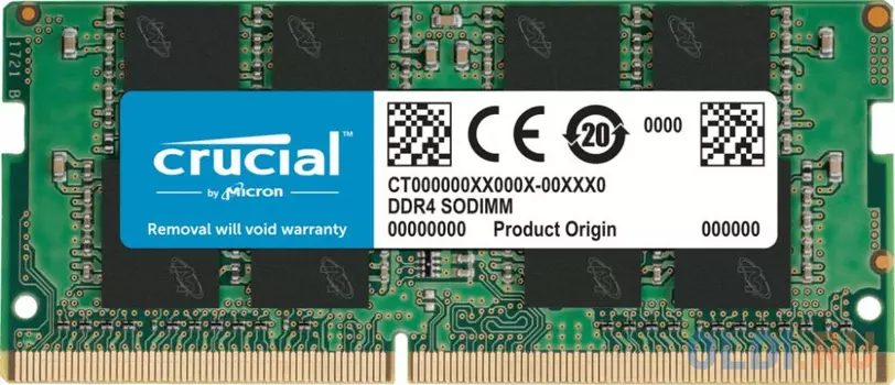 Оперативная память для ноутбука Crucial CT16G4SFRA266 SO-DIMM 16Gb DDR4 2666 MHz CT16G4SFRA266