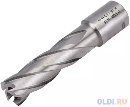 D.BOR Сверло по металлу корончатое с хв. Weldon 19 мм /3/4/, HSS 16*55/88 CD-HSS-055-016-W
