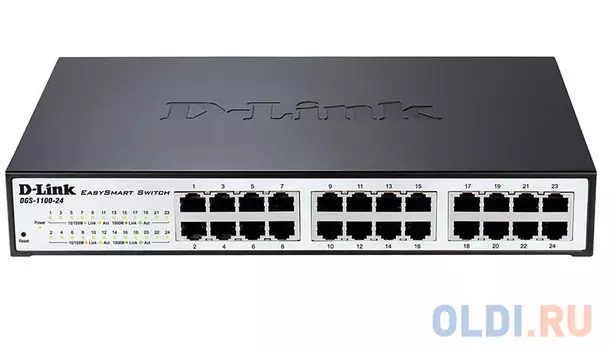 D-Link DGS-1100-24V2/A1A Настраиваемый компактный коммутатор EasySmart с 24 портами 10/100/1000Base-T